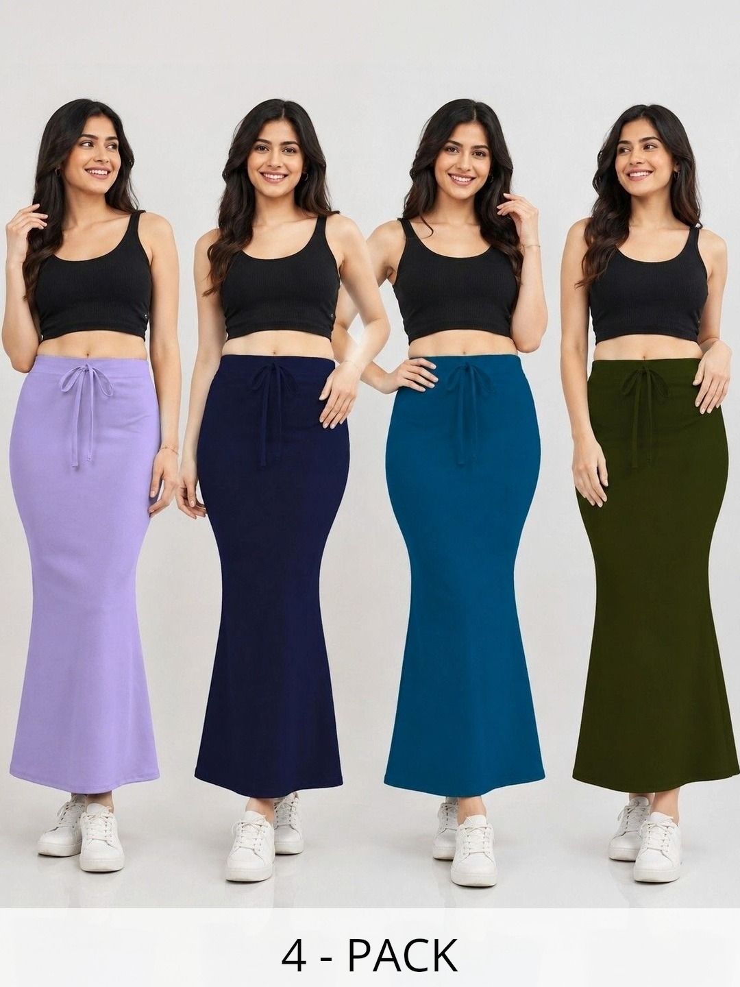 VAANU THE FASHION HUB Pack Of 4 High-Rise Saree Shapewears Myntra sale