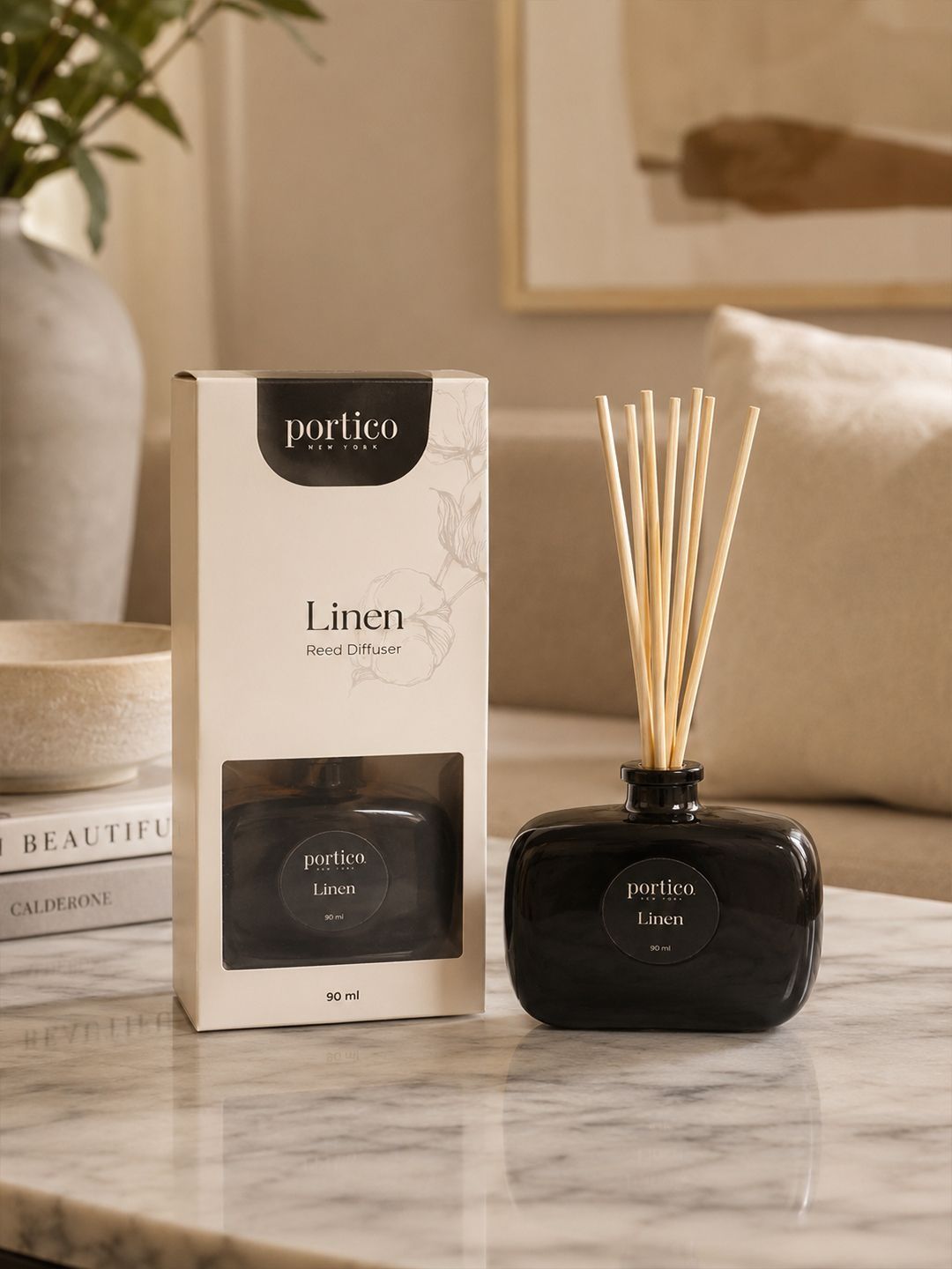 Portico New York Signature 7 Reed Sticks Diffusers Linen Black Diffuser-70ml Myntra sale