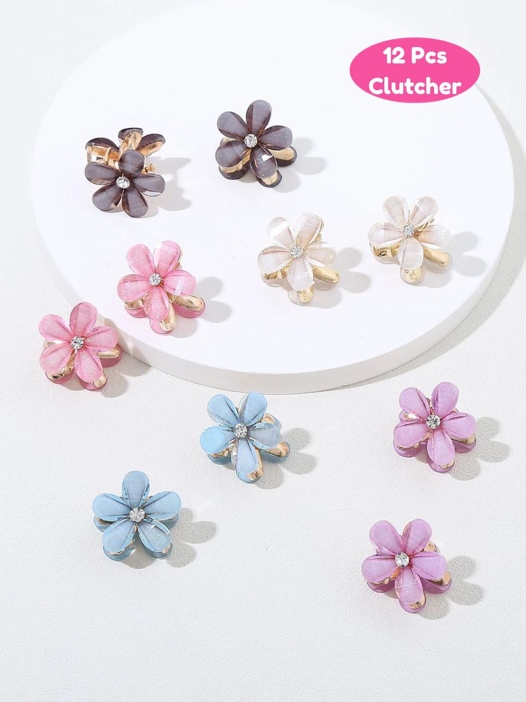 BAESD Girls Set Of 12 Hair Floral Claw Clip Myntra sale