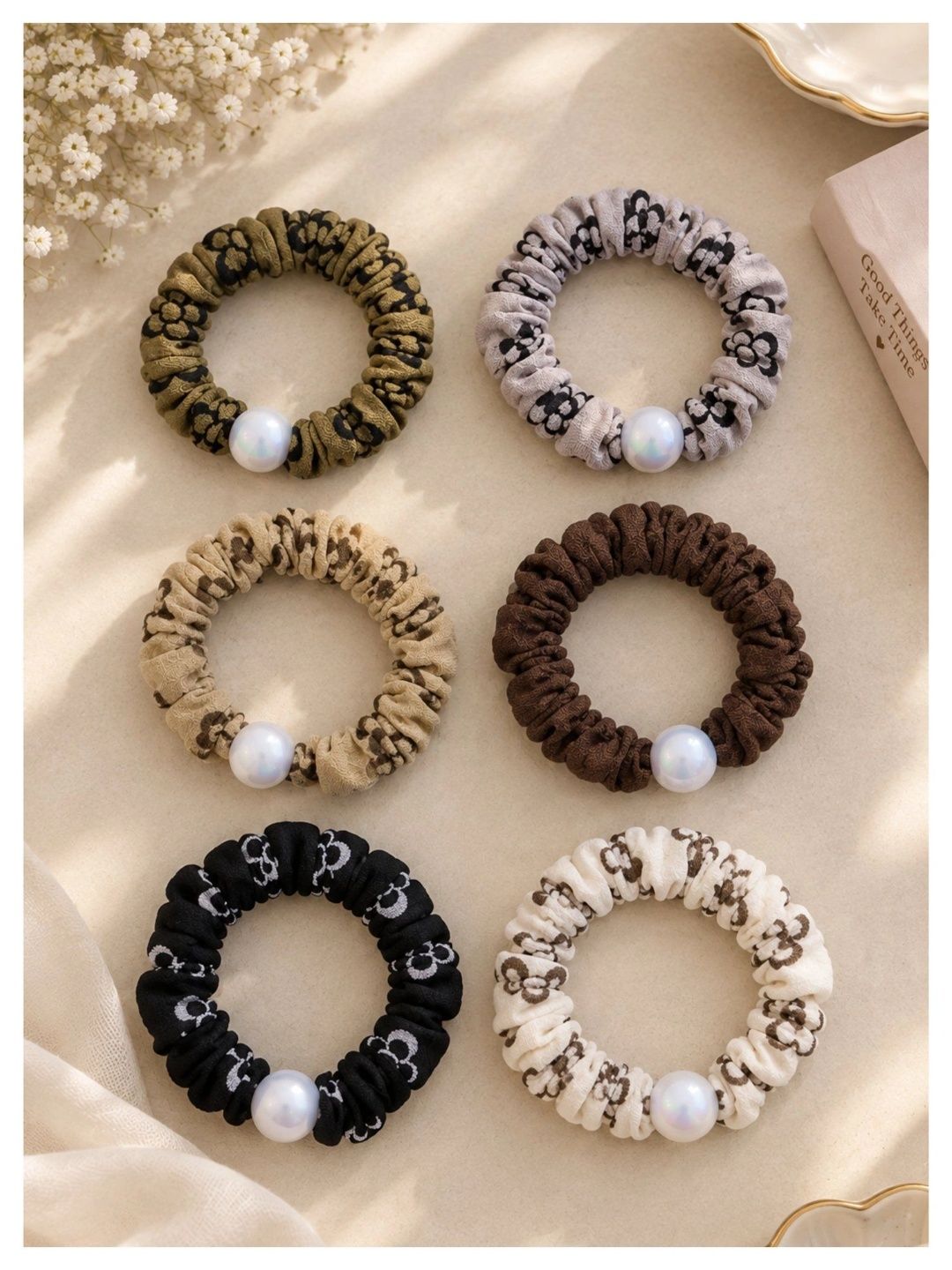 BMNM Women Set of 6 Embellished Ponytail Holders Myntra sale