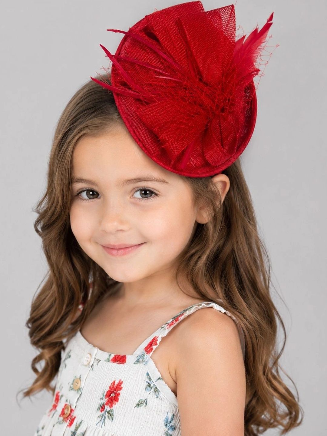 TIPY TIPY TAP Girls Red Fascinator Clip With Detachable Hair Band Myntra sale