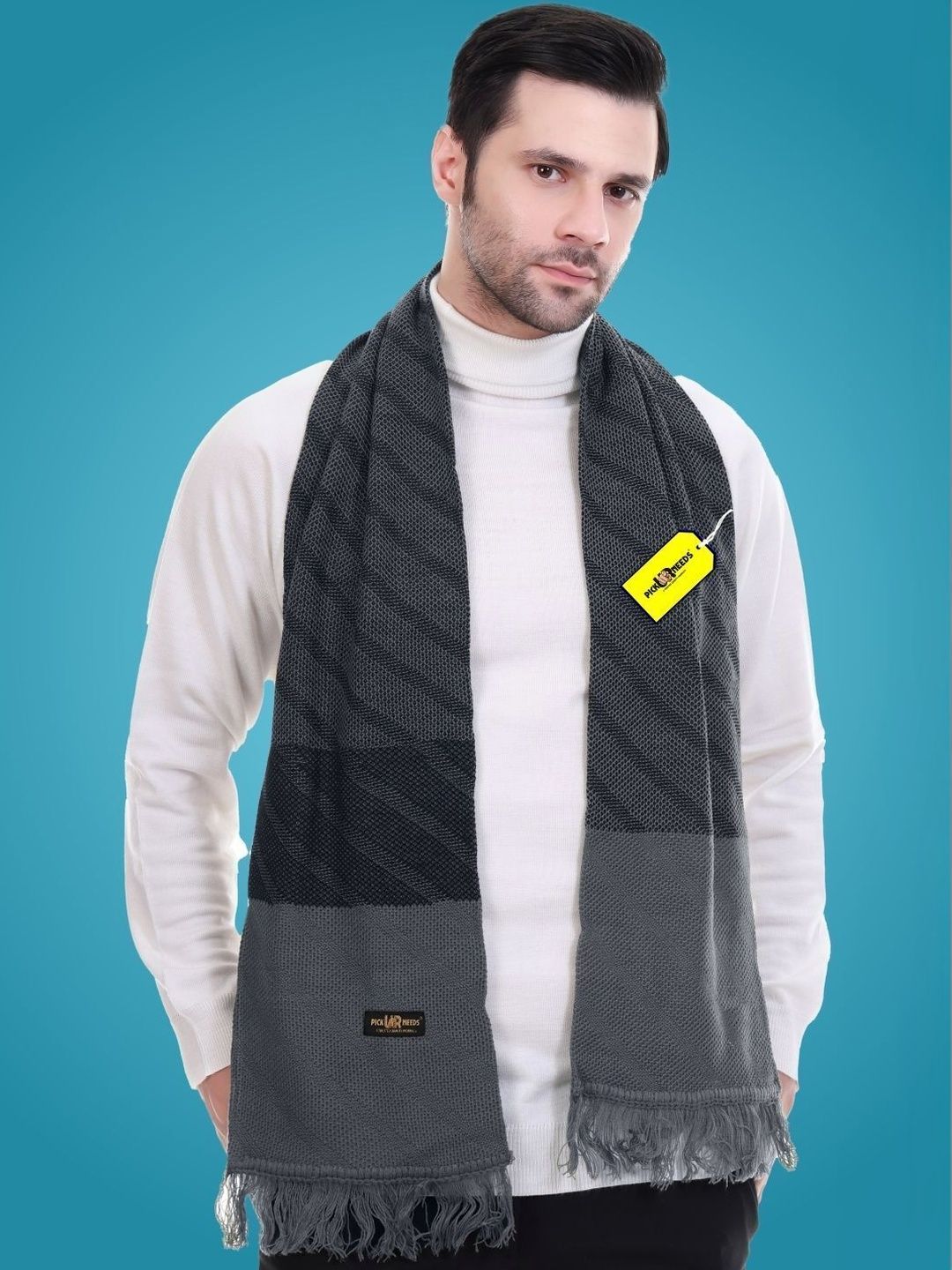 Pick Ur Needs Men Striped Merino Wool Mufflers Myntra sale