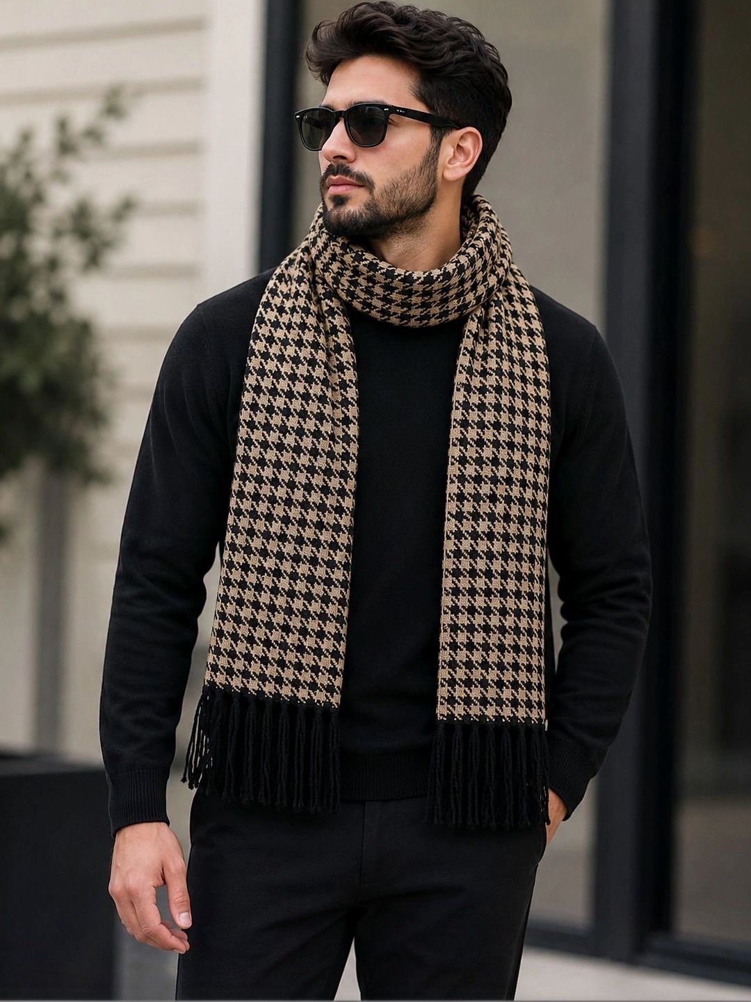 DAILYDUDE Men Checked Acrylic Mufflers Myntra sale