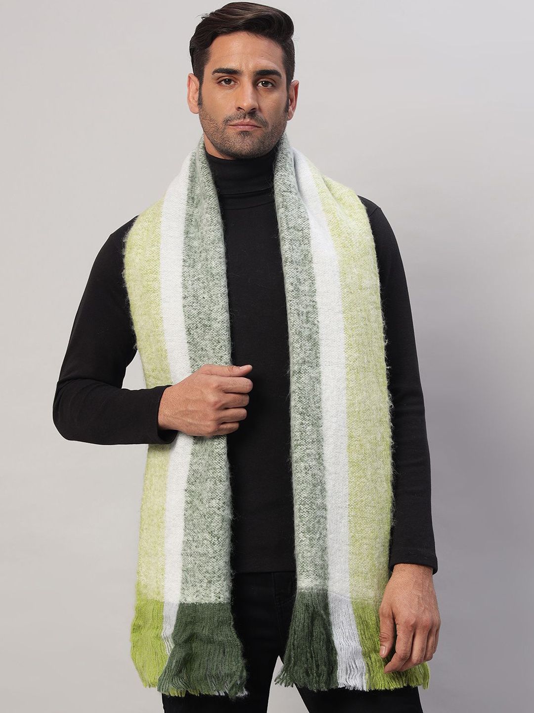 HANDICRAFT PALACE Men Striped Acrylic Winter Mufflers Myntra sale