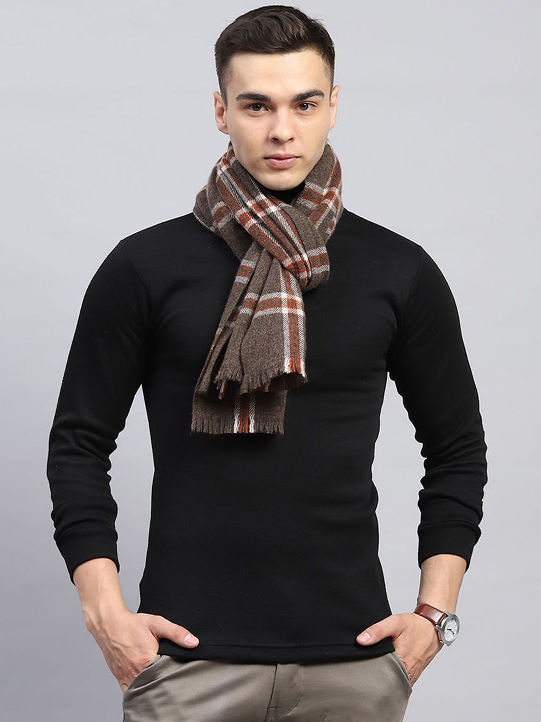 Monte Carlo Men Checked Cotton Mufflers Myntra sale