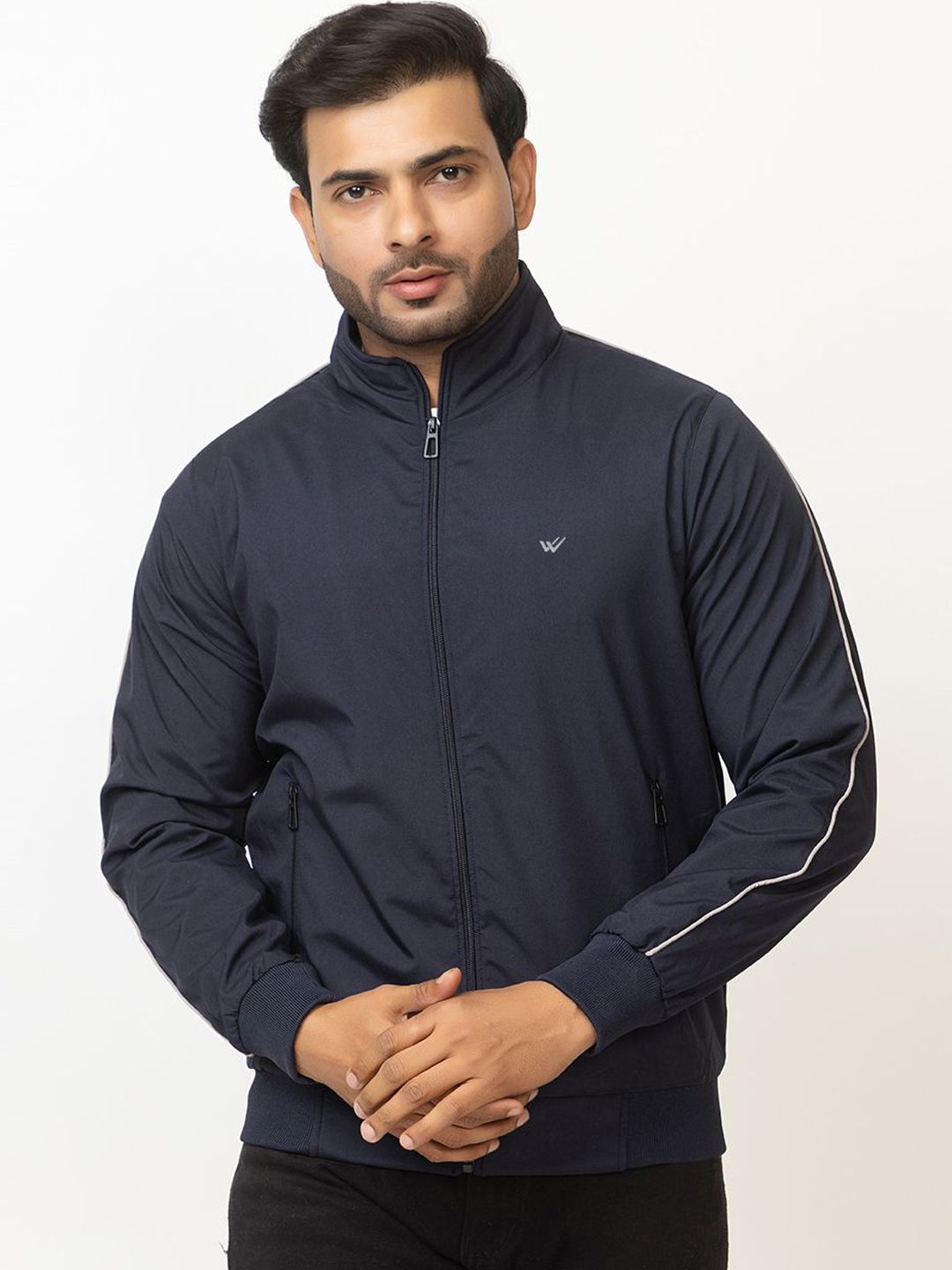 WILD COPS Men Solid Mock Collar Windcheater Sporty Jacket Myntra sale
