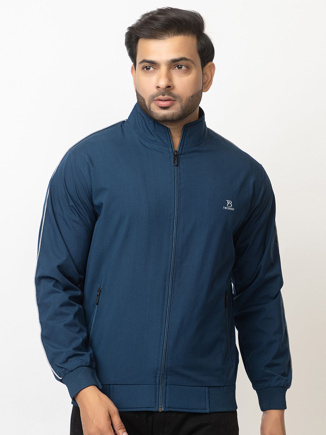 GEE 5 Men Mock Collar Solid Casual Windcheater Jacket Myntra sale