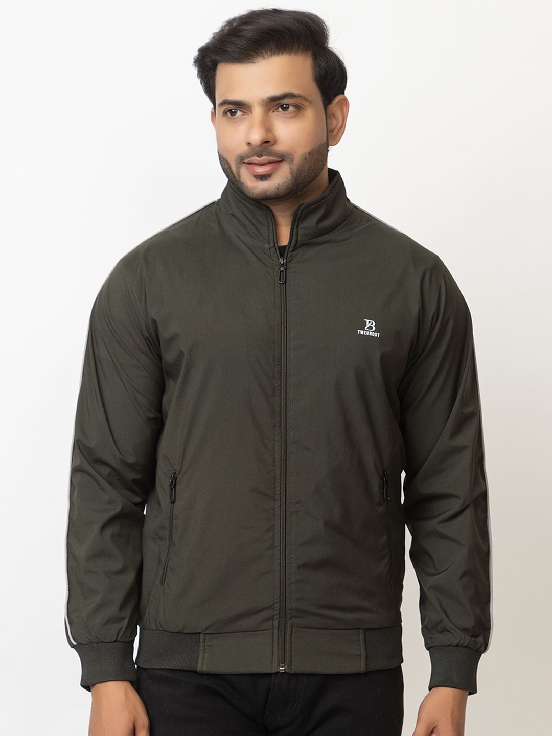 GEE 5 Men Mock Collar Solid Casual Windcheater Jacket Myntra sale