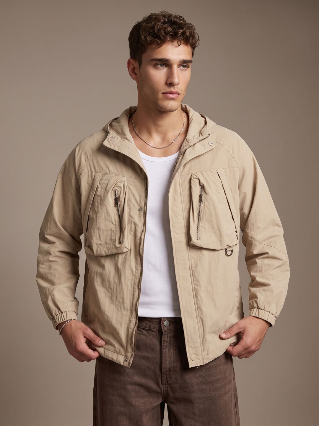 glitchez Windcheater Hooded Tailored Jacket Myntra sale