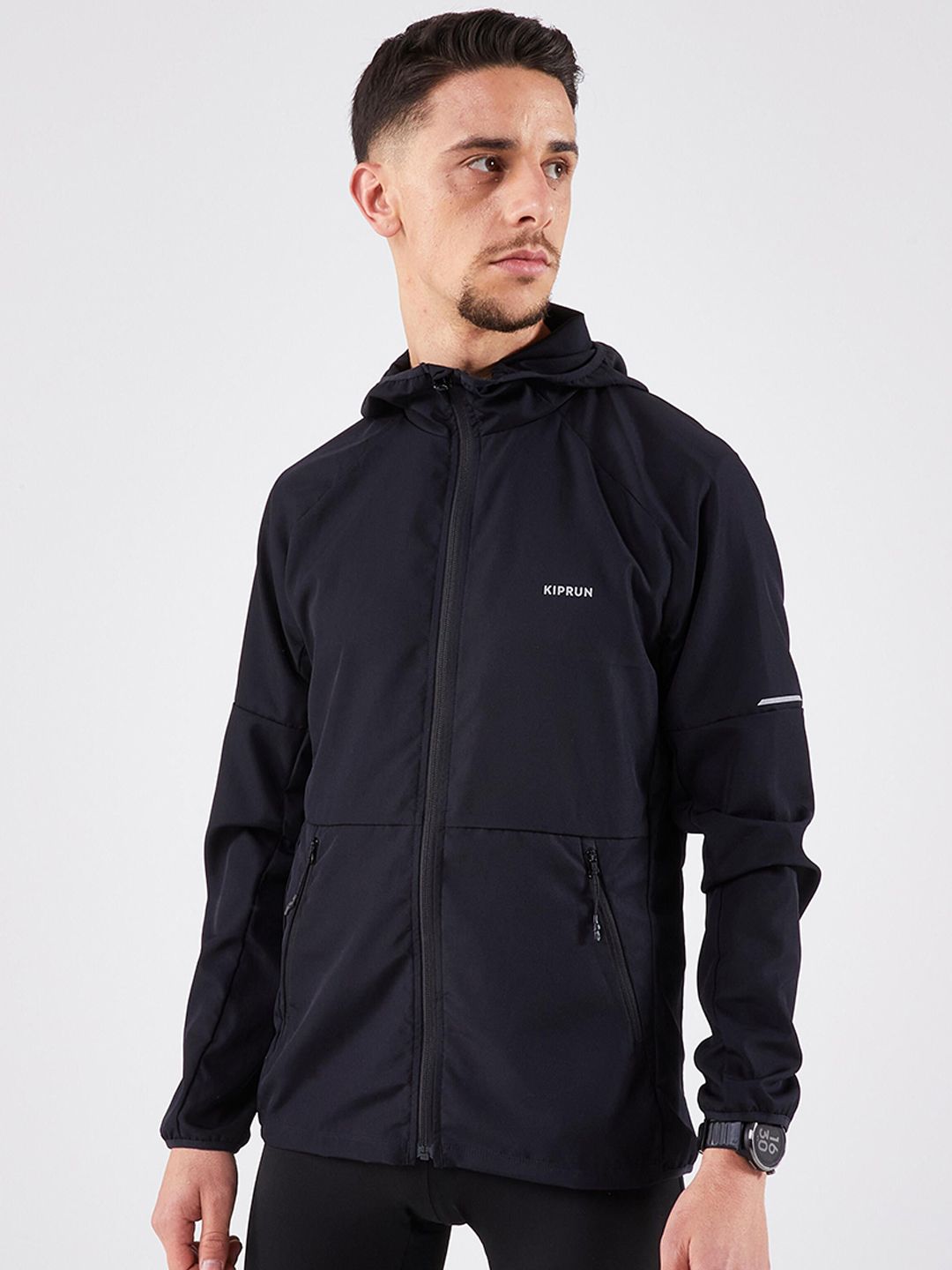 Decathlon Kalenji - Men Black Run 100 Breathable Running Jacket Myntra sale