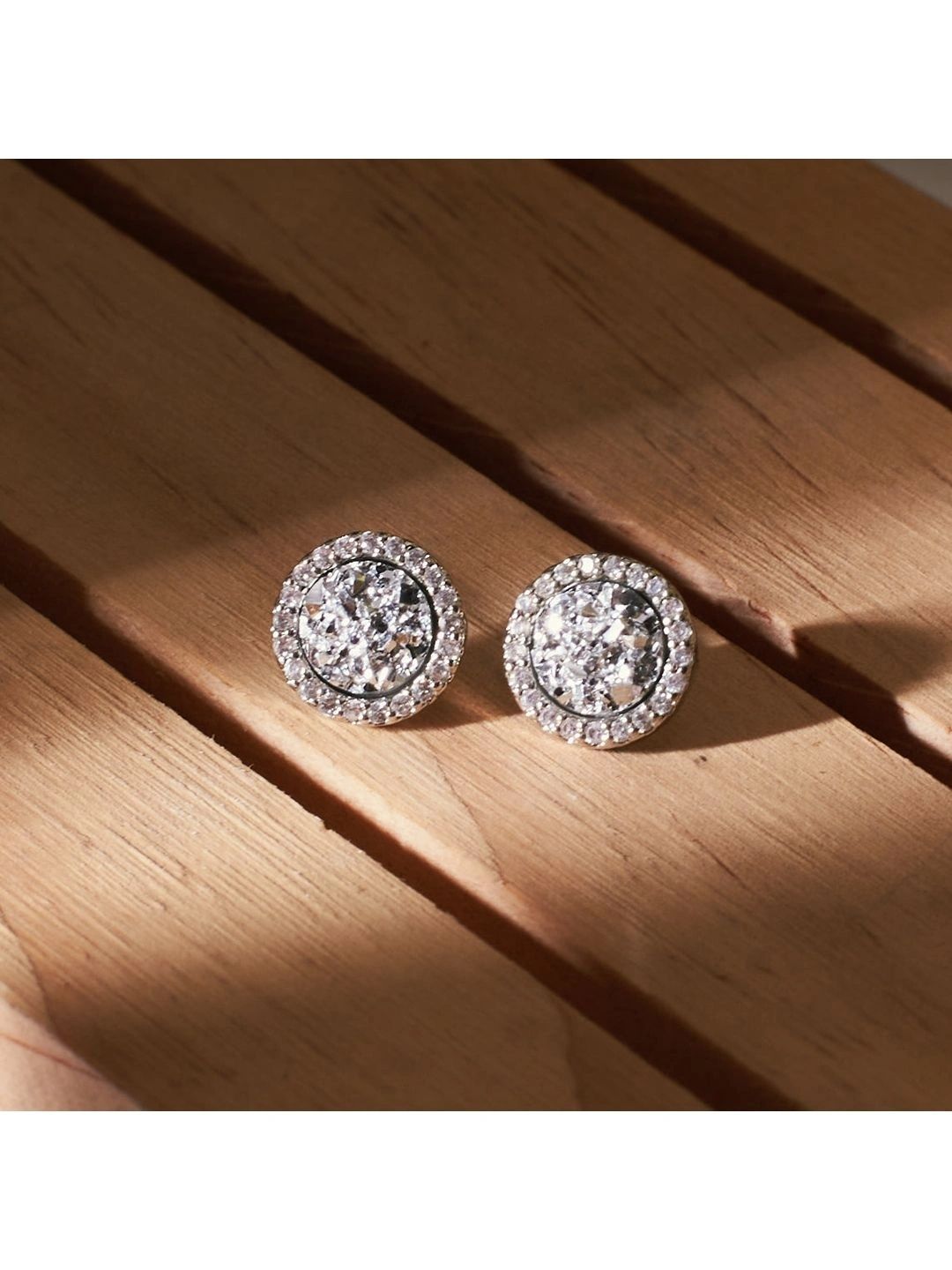 SALTY Men Contemporary Stone Studded Studs Earrings Myntra sale