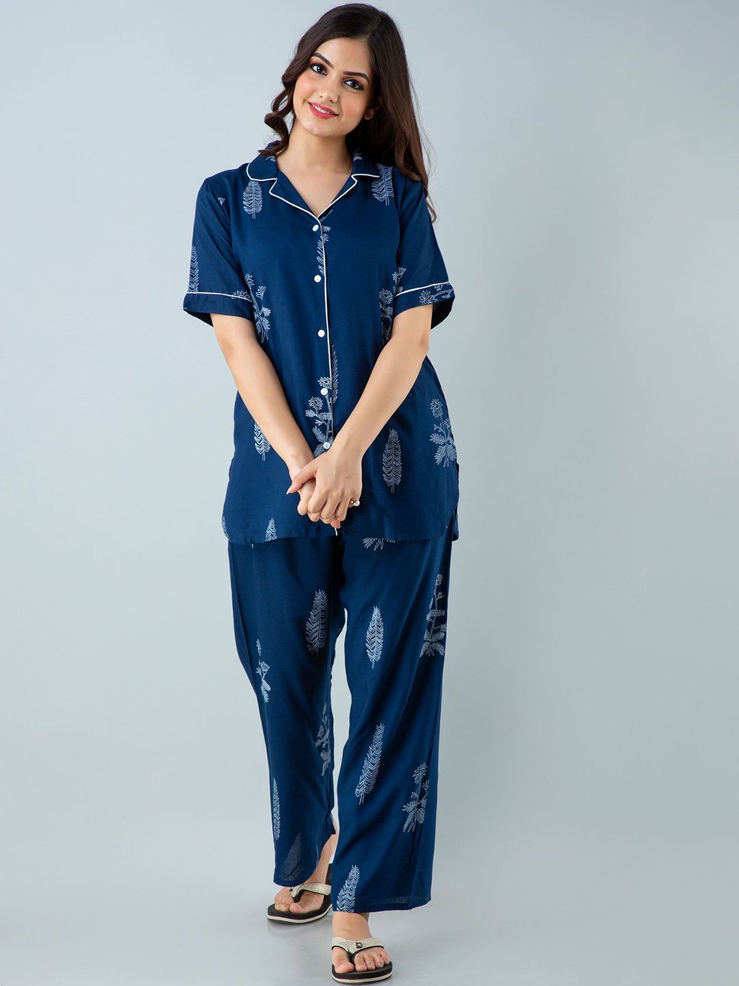 TRINABH Women Printed Night suit Myntra sale