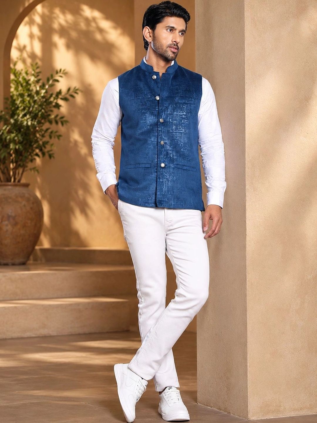 Anouk Mandarin Collar Nehru Jackets Myntra sale