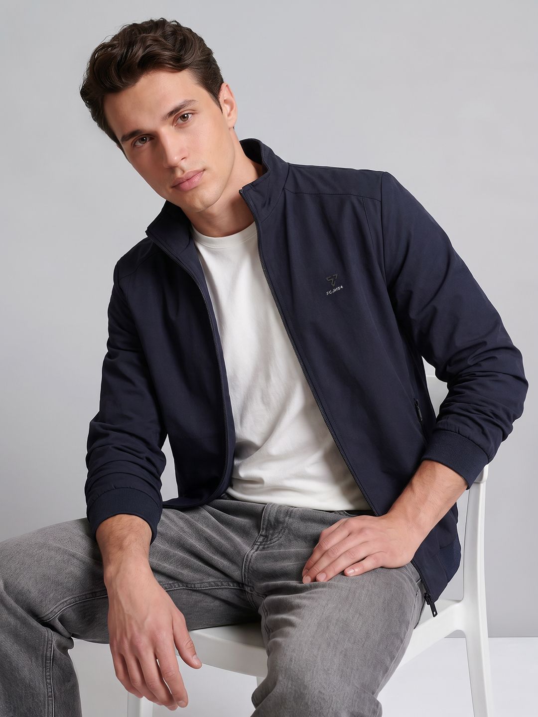 Fort Collins Solid Bomber Jacket Myntra sale