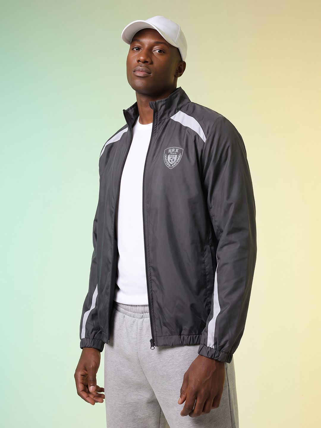 HRX by Hrithik Roshan Mock Collar Printed Sporty Jacket Myntra sale