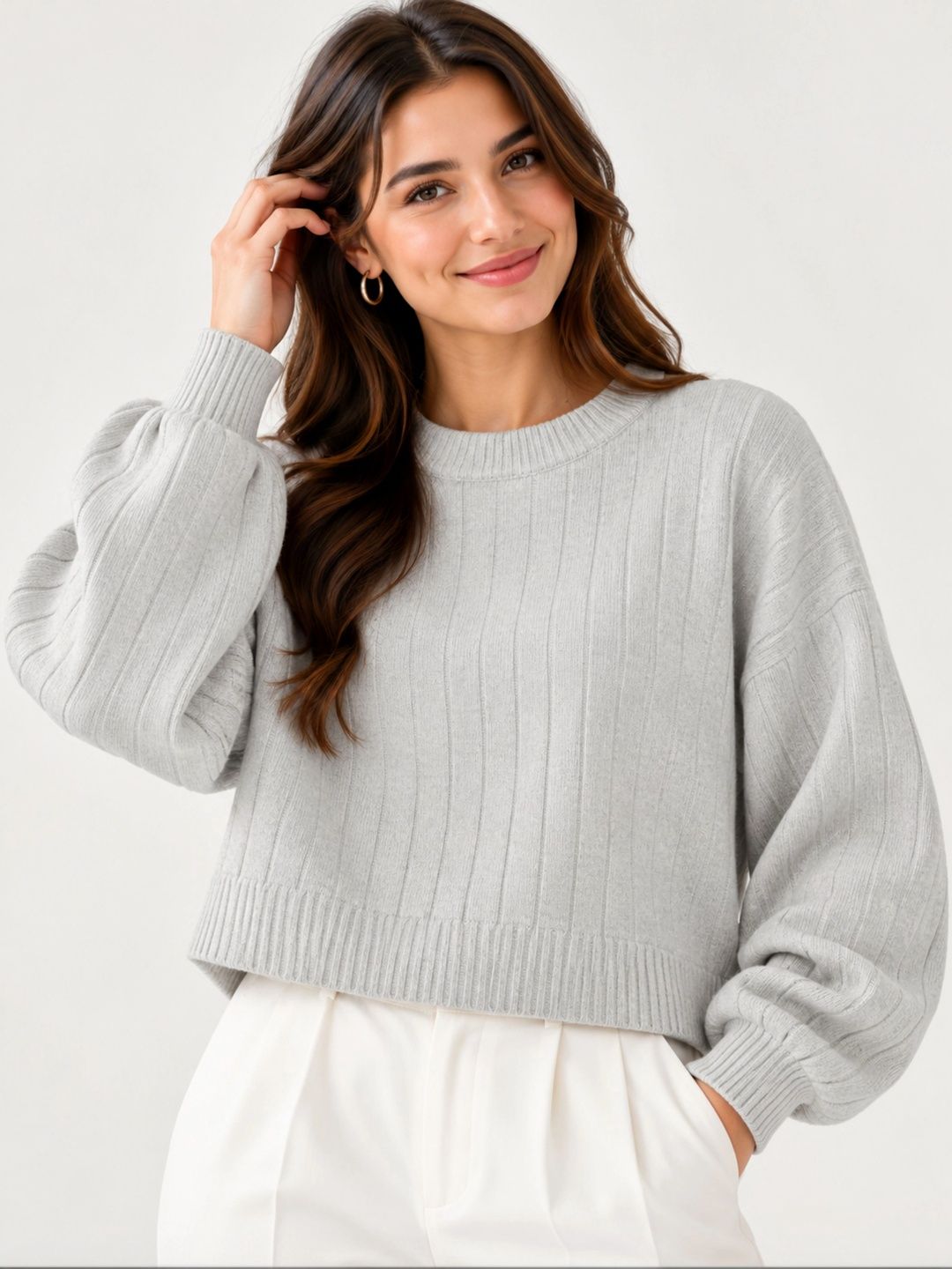 HERE&NOW Women Ribbed Pullover Myntra sale