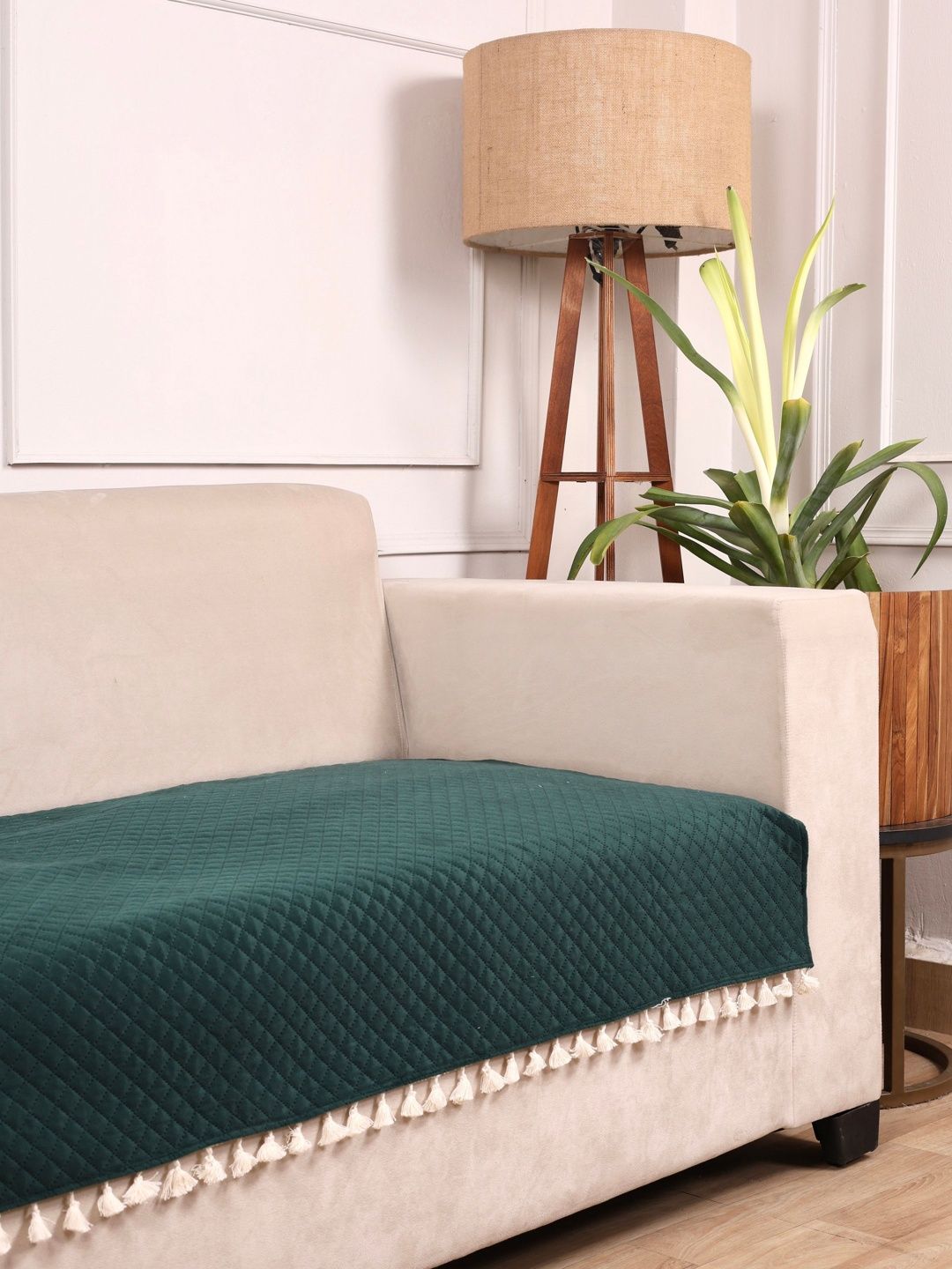 STITCHNEST Beige Set of 1 Eco friendly & no colour fading Faux Suede Washable 3 Seater Sofa  Myntra sale