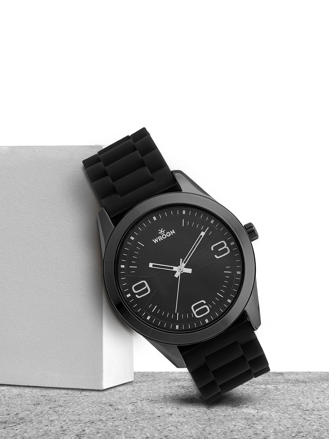 WROGN Men Black Analogue Watch WRG00046C Myntra sale
