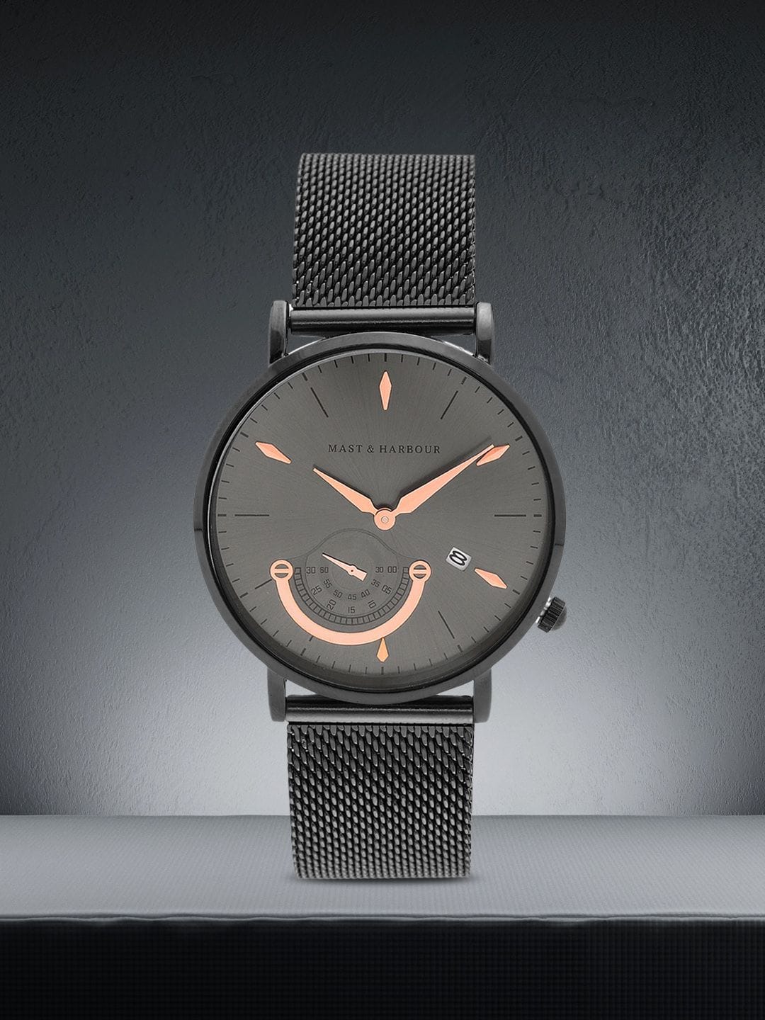 Mast & Harbour Unisex Charcoal Grey Analogue Watch MFB-PN-LB-80432 Myntra sale
