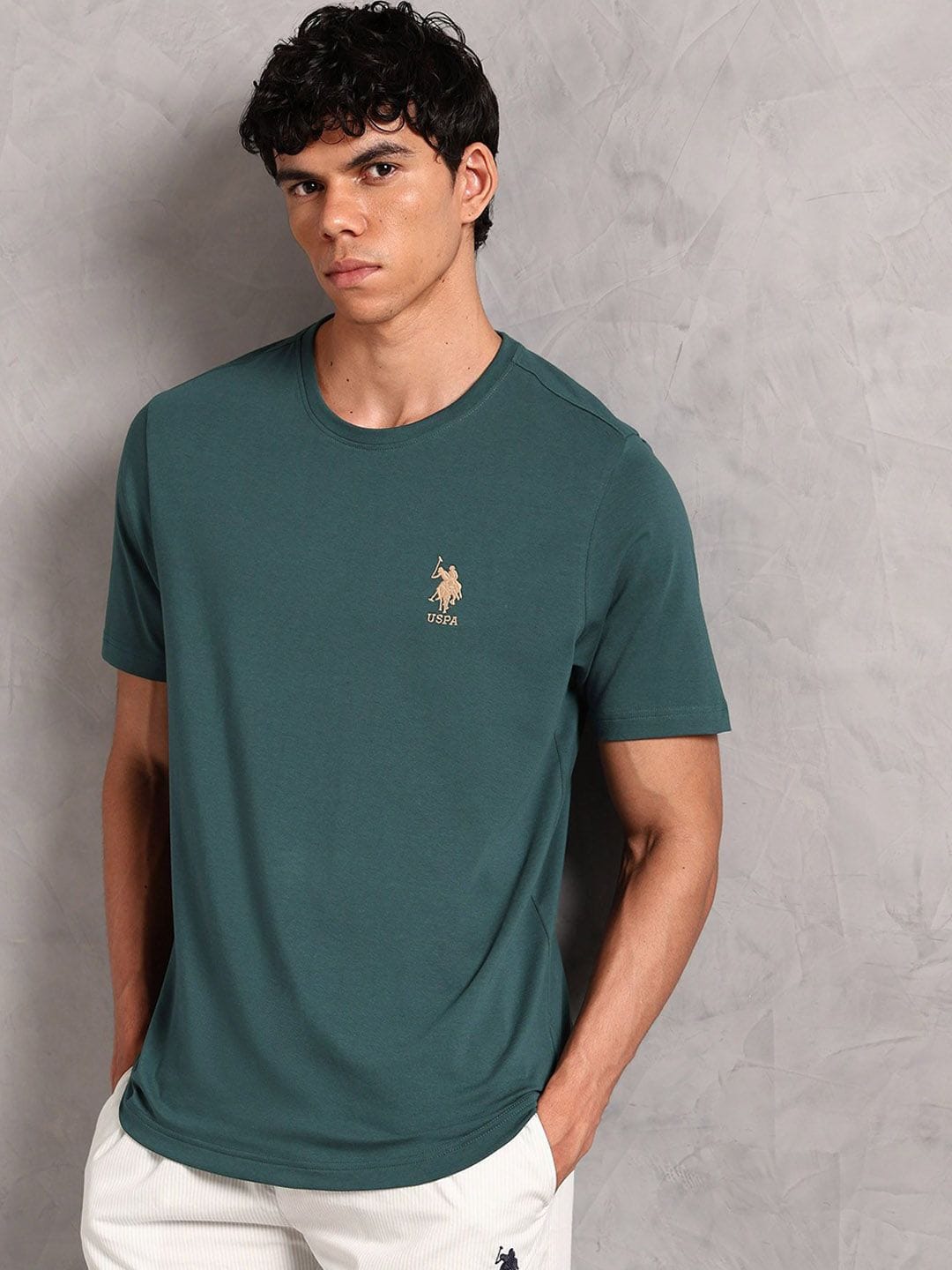 U.S. Polo Assn. U.S. Polo Assn. Men Pure Cotton Comfort Fit Lounge T-Shirt Myntra sale