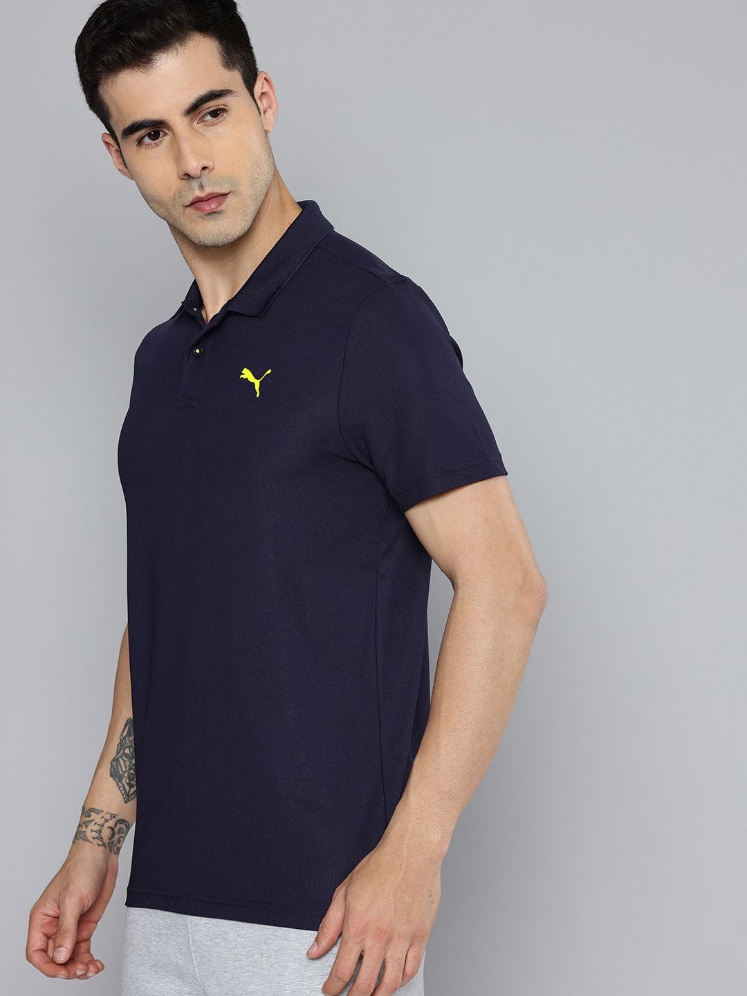 Puma Puma TRAIN ALL DAY Essentials Slim Fit dryCELL Polo Sports T-shirt Myntra sale