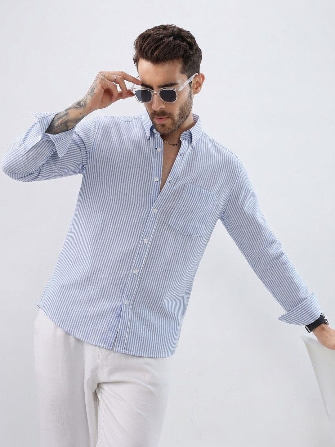 R.Code by The Roadster Life Co. R.Code by The Roadster Life Co. Men Standard Striped Casual Shirt Myntra sale