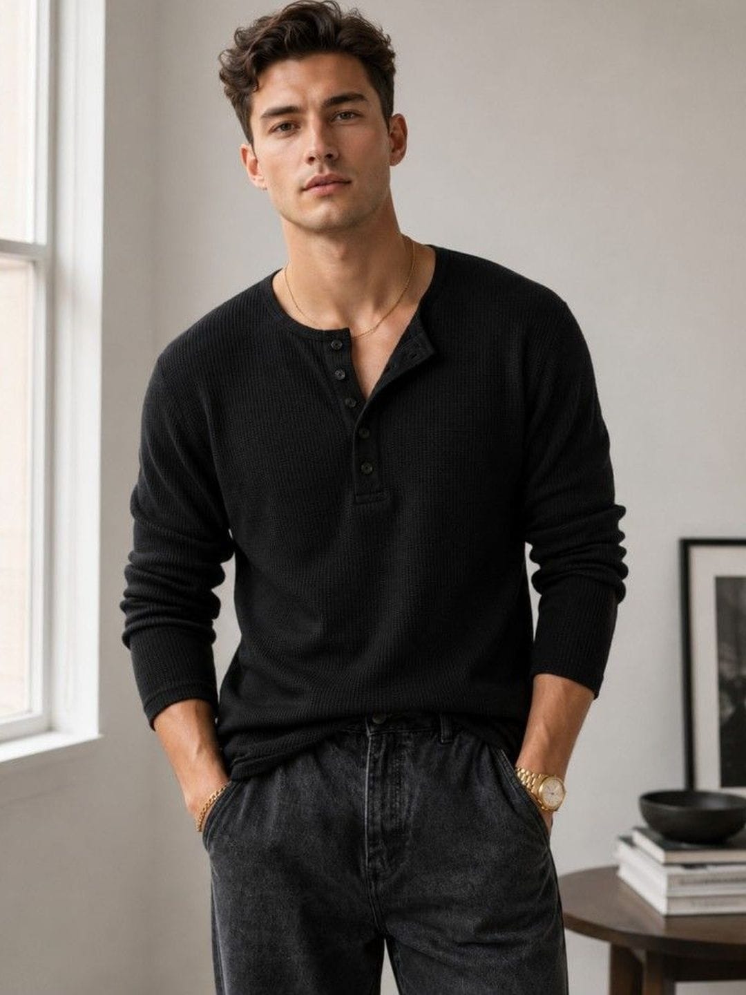 Netclick Netclick Men Henley Neck T-shirt Myntra sale