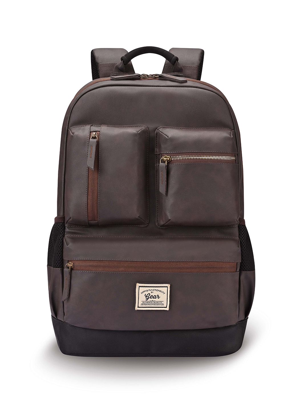 Gear Unisex Faux Leather Medium-Sized Backpack 28L Myntra sale