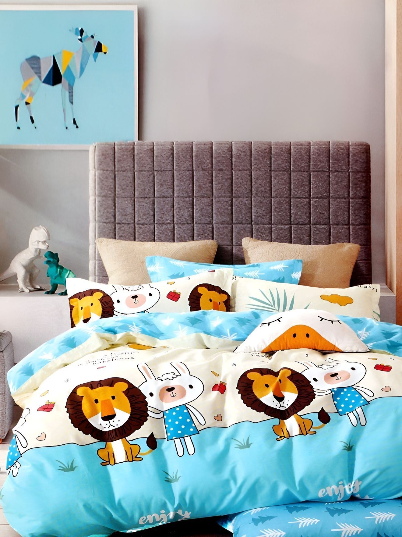 RRC White Cartoon Characters AC Room 210 GSM Single Bed Comforter Myntra sale