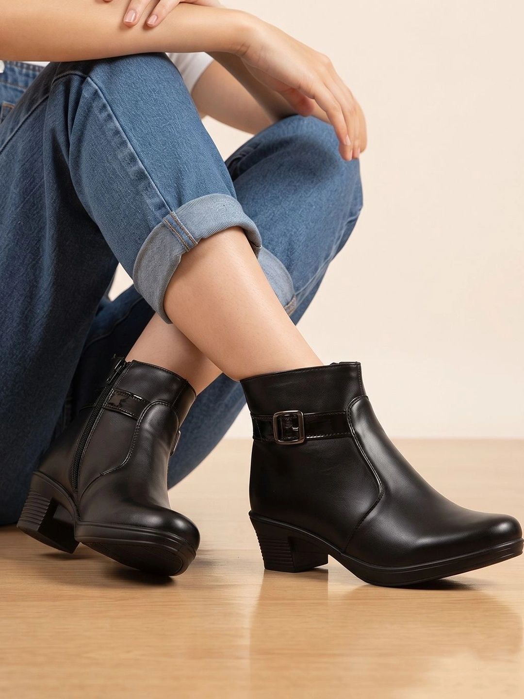 CORSICA Women Pointed Toe Zip Regular Boots Myntra sale