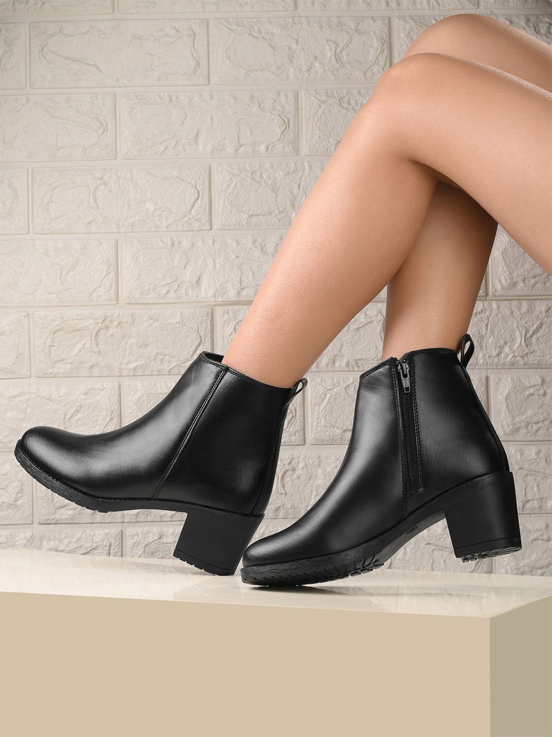 Layasa Women Block heeled Boots Myntra sale