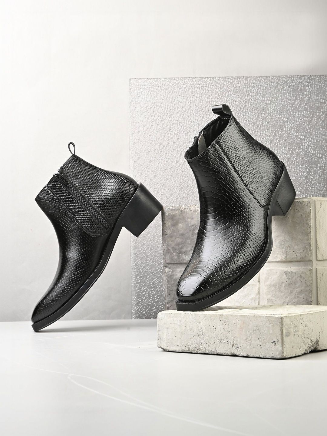 knoos Men Textured Chelsea Boots Myntra sale