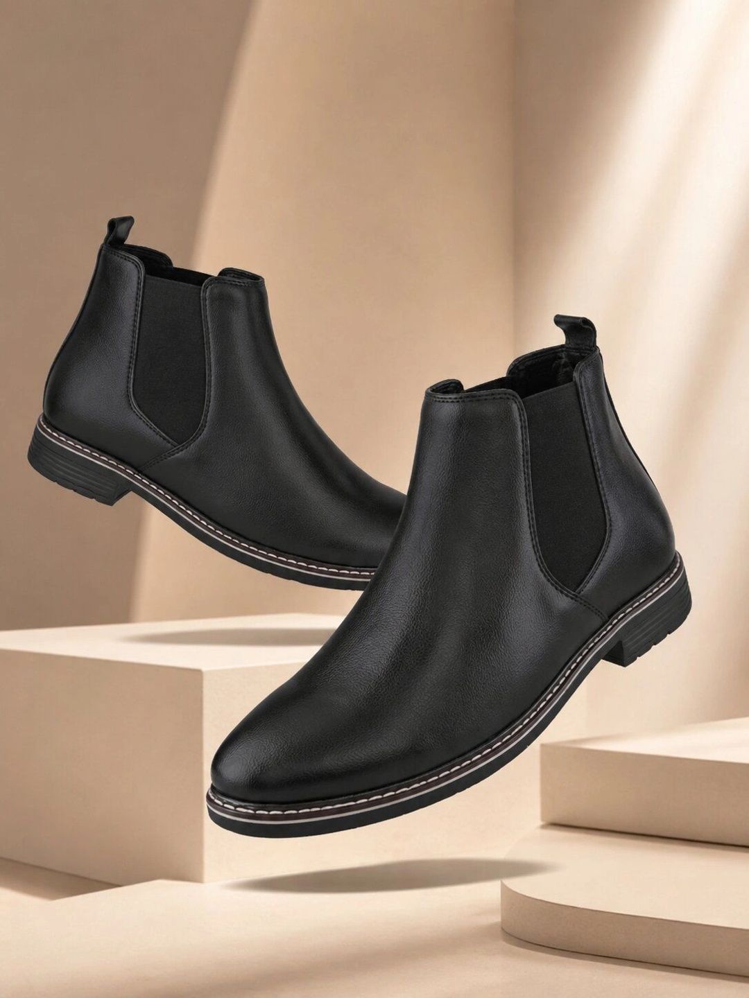 Roadster The Roadster Lifestyle Co Men Round Toe Slip-On Chelsea Boots Myntra sale