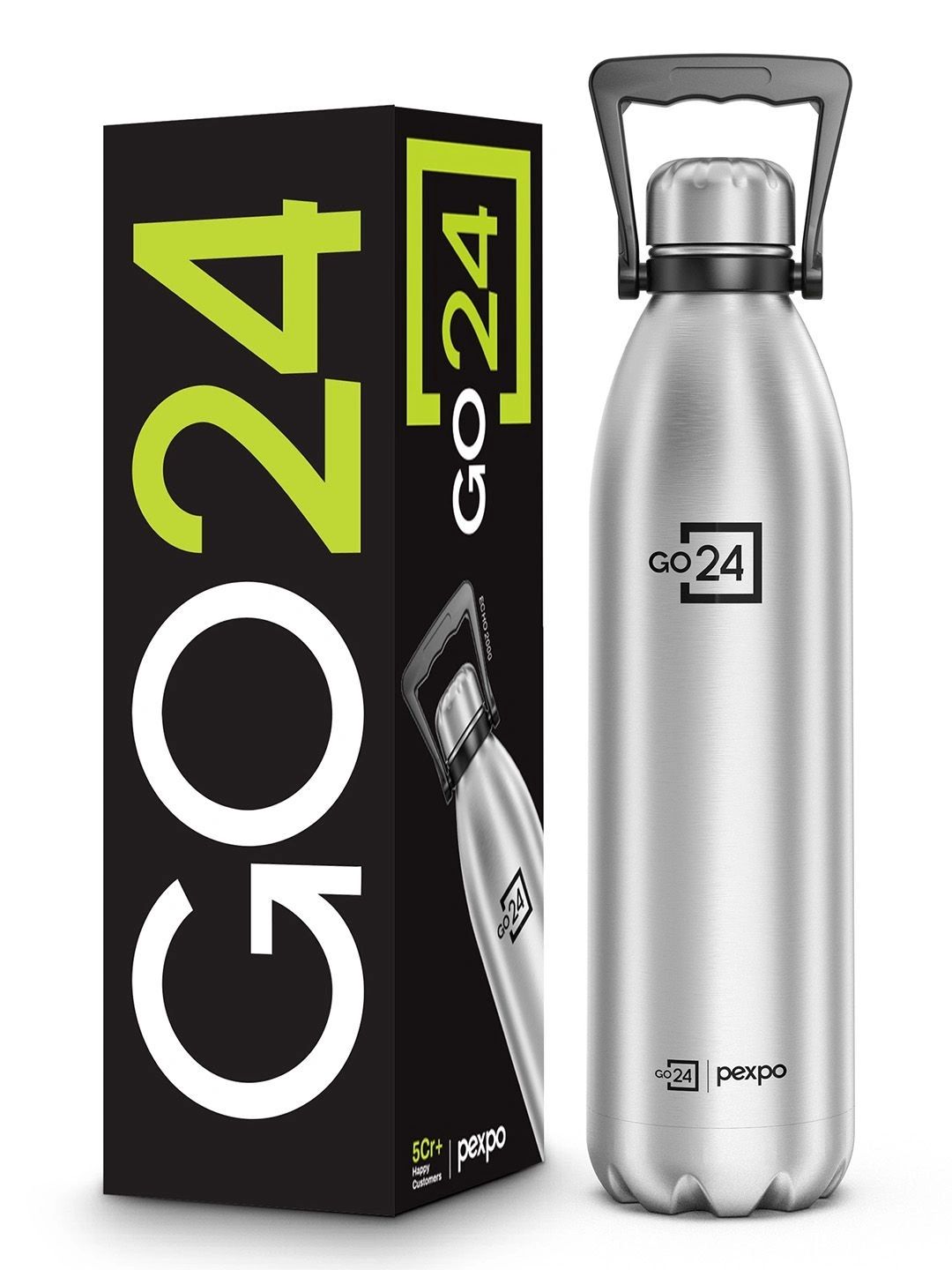 Go24 Echo Pro Stainless Steel Double Wall Vacuum Insulated Flask With Handle 1750ml Myntra sale