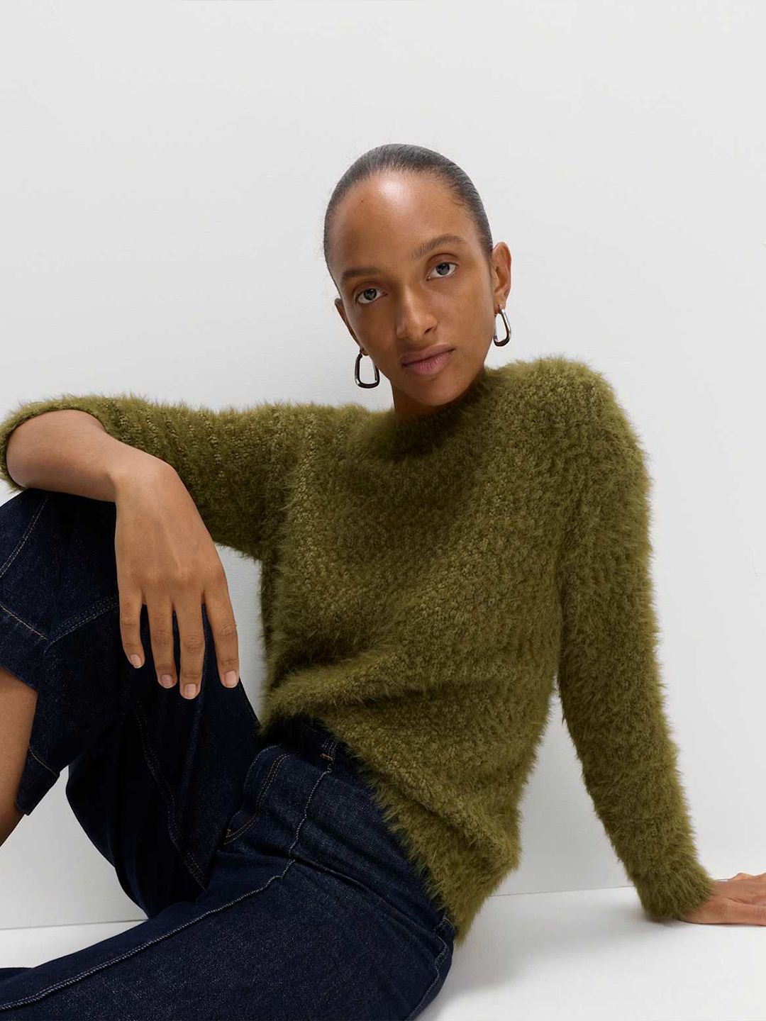 Marks & Spencer Marks & Spencer Textured Crew Neck Jumper Myntra sale