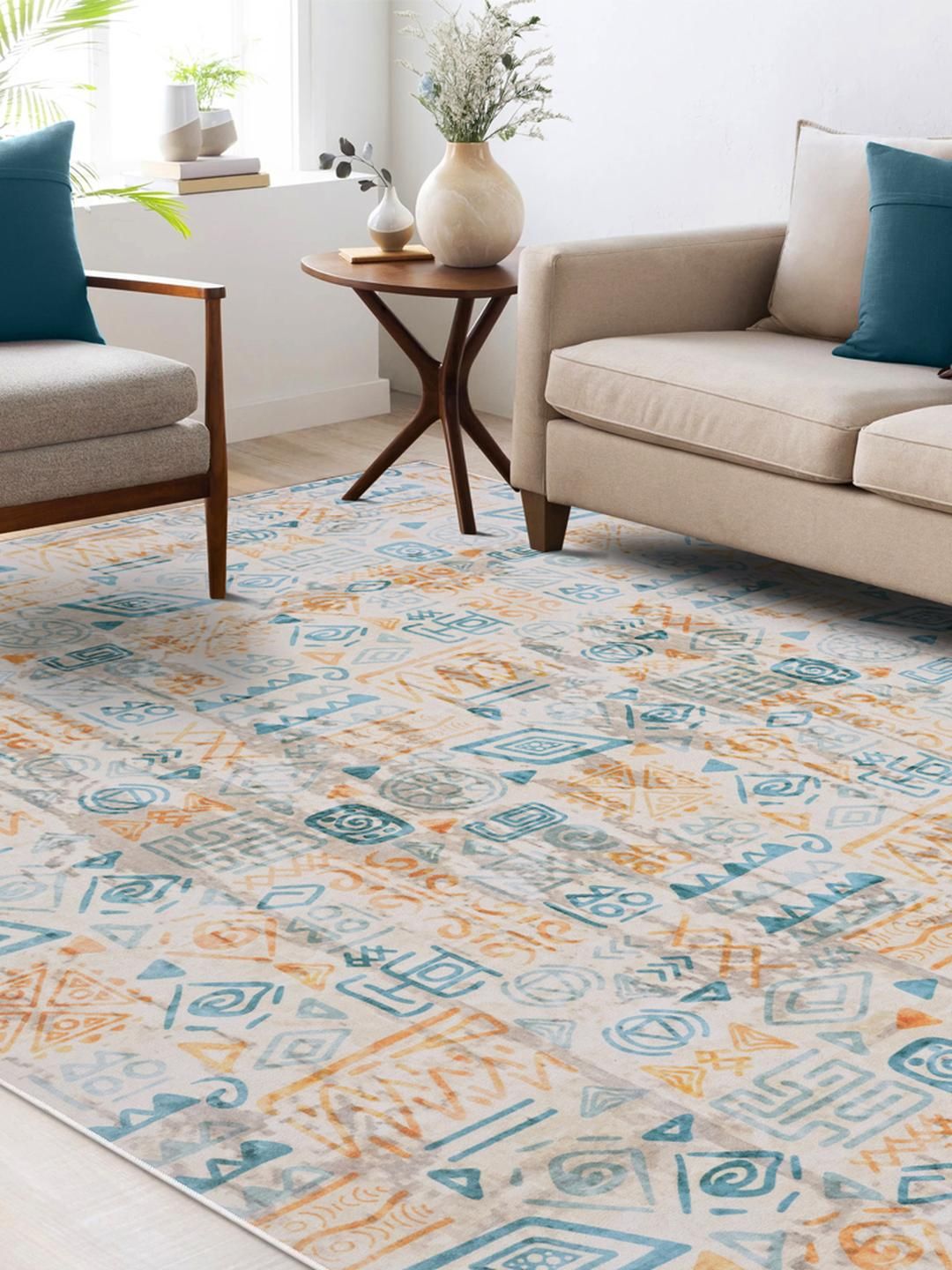 Kaleen India Green Polyester Carpets Myntra sale