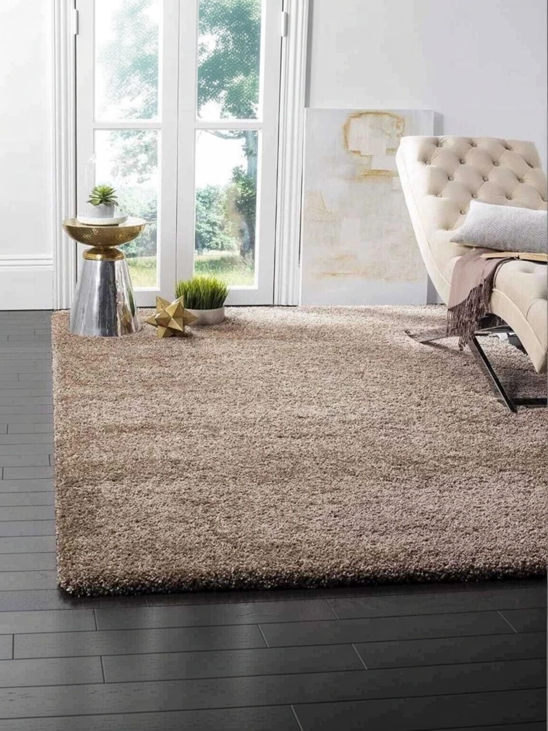 Samjeeda Handloom carpets White Geometric Anti-Skid Woollen Carpet Myntra sale