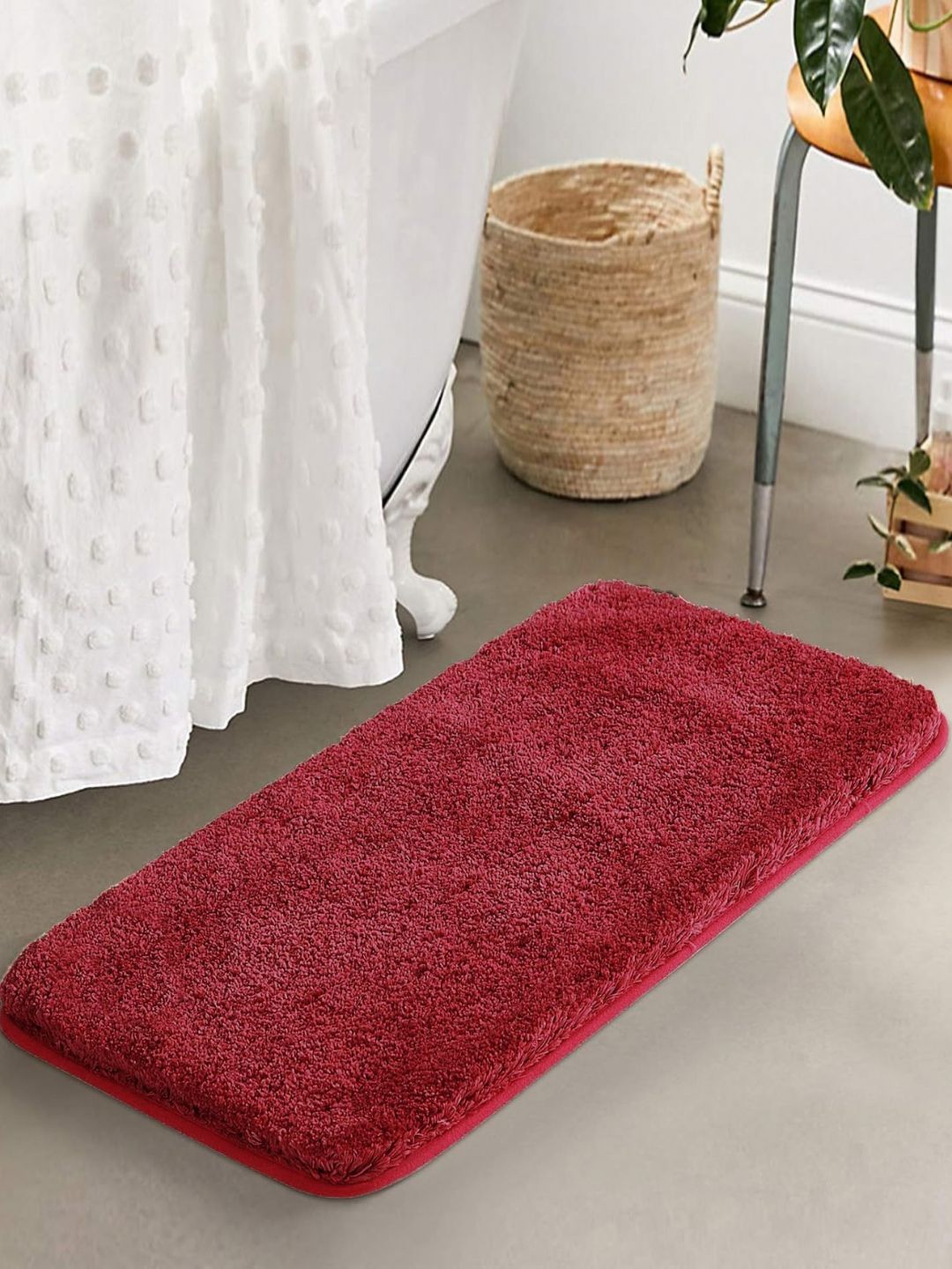 AaHo Decor Red 2200 GSM Microfibre Anti-Skid Bath Rugs Myntra sale
