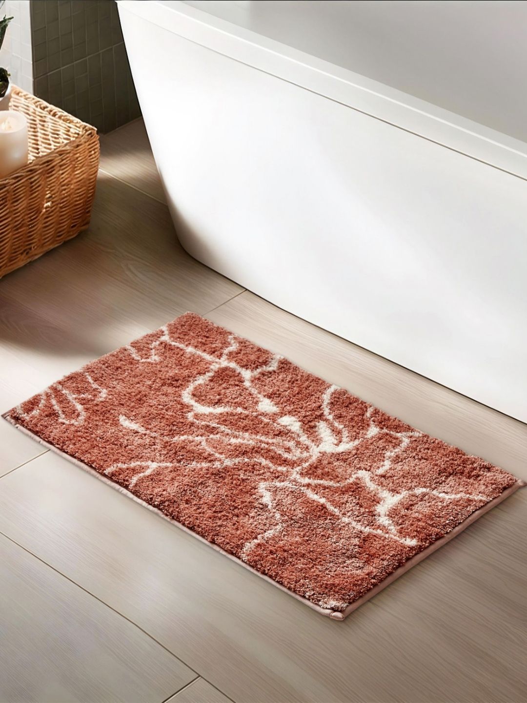 Home Centre Mekong Brown & White Printed 1800 GSM Anti-Slip Bath Rugs Myntra sale