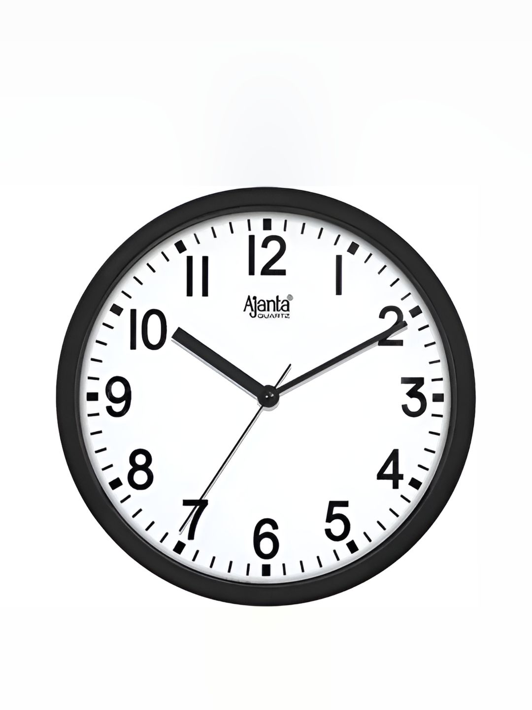 Ajanta Black & White Solid Round Analogue Wall Clock Myntra sale