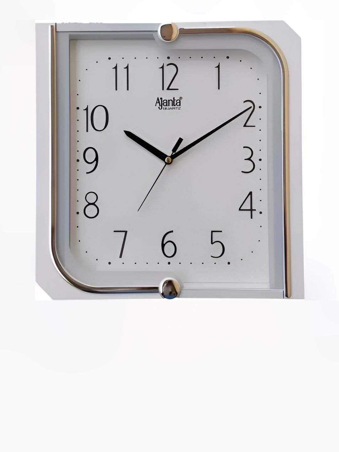 Ajanta White Contemporary Square Wall Clock Myntra sale