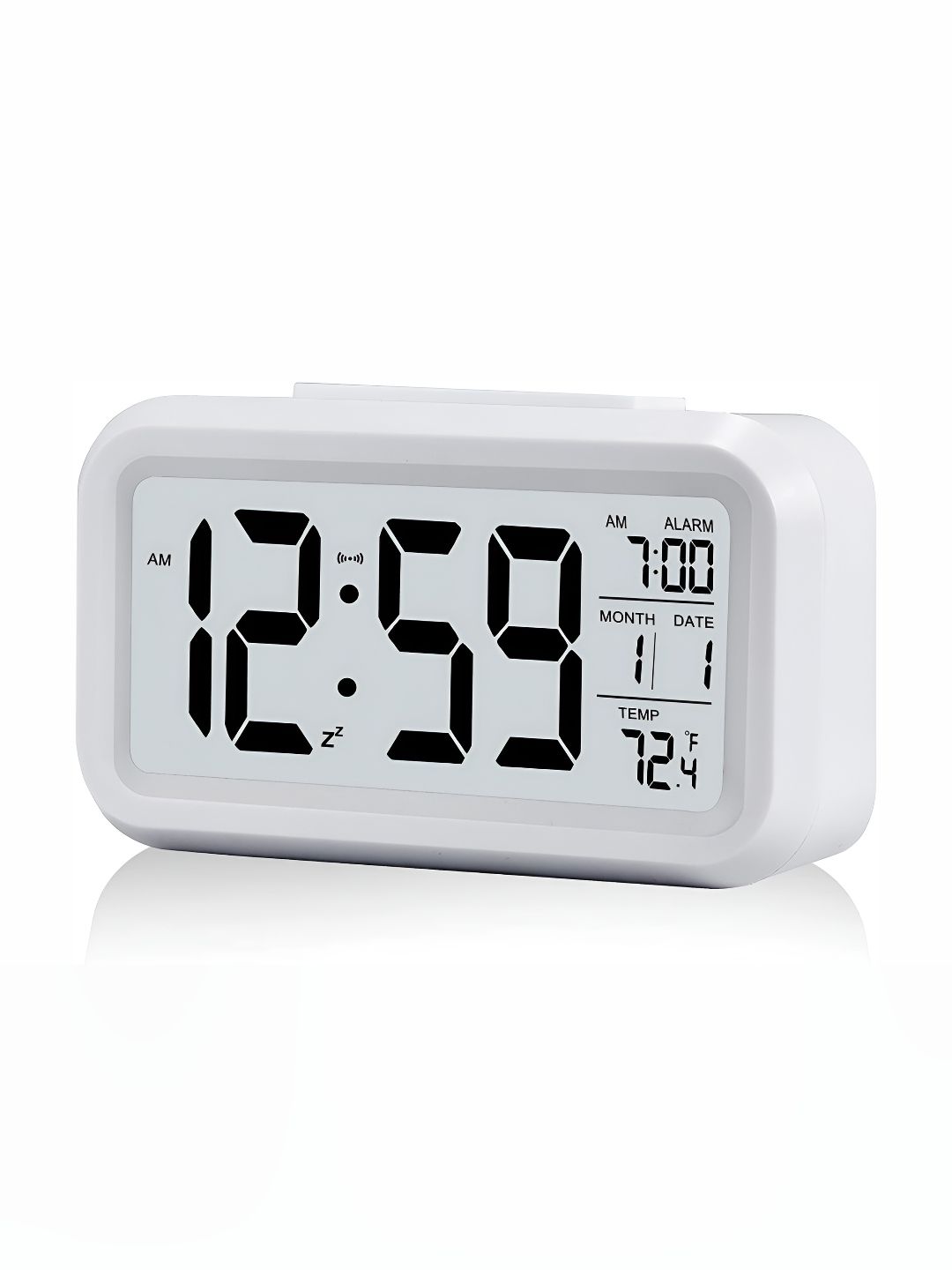 Kadio White Rectangle Shaped Digital Contemporary Table Clock Myntra sale