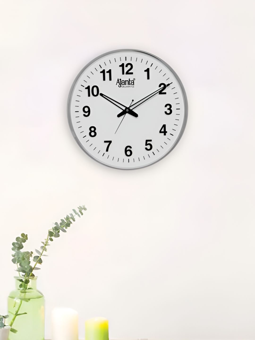 AJANTA White and Black Analog Fashion Wall Clock Myntra sale