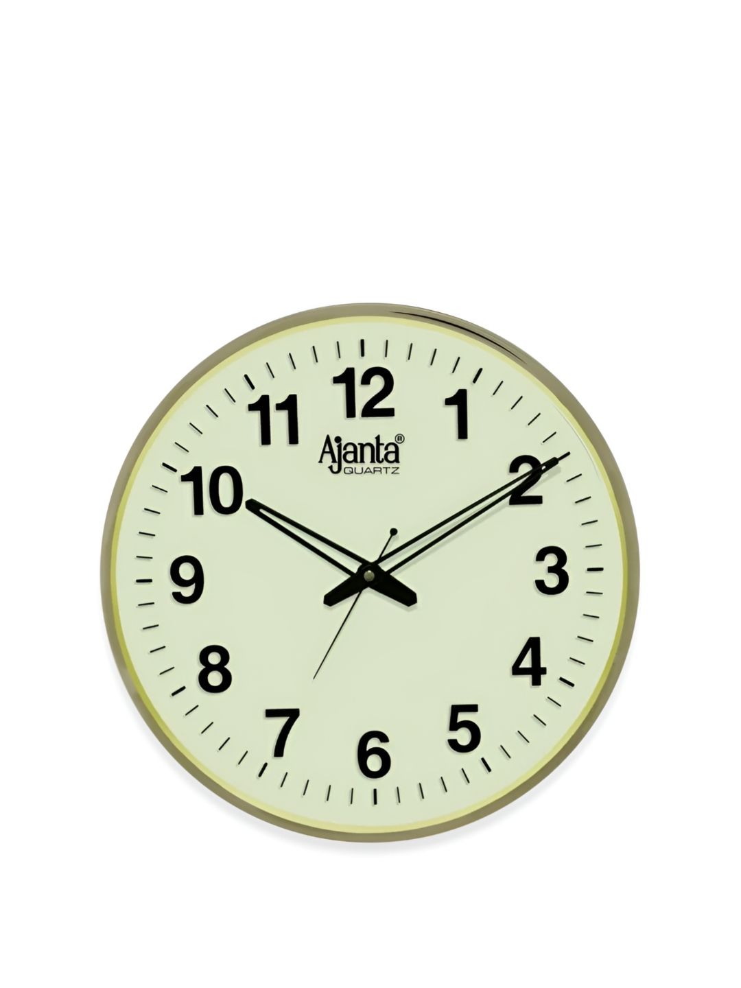AJANTA GoldToned and Black Analog Fashion Wall Clock Myntra sale