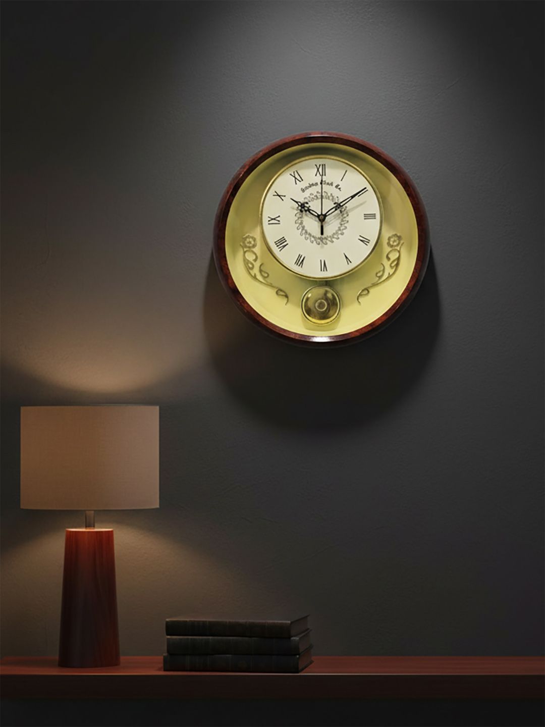 RANDOM Beige Printed Contemporary Round Shaped Wall Clock Myntra sale
