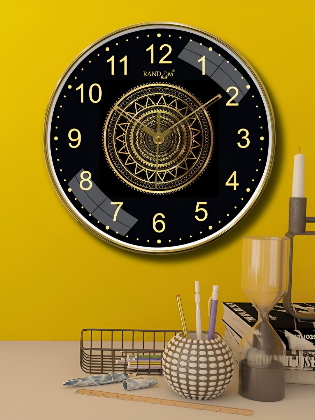 RANDOM Metallic Foil Finish With Sweep Silent Classic 12.75 Inch Wall Clock Myntra sale