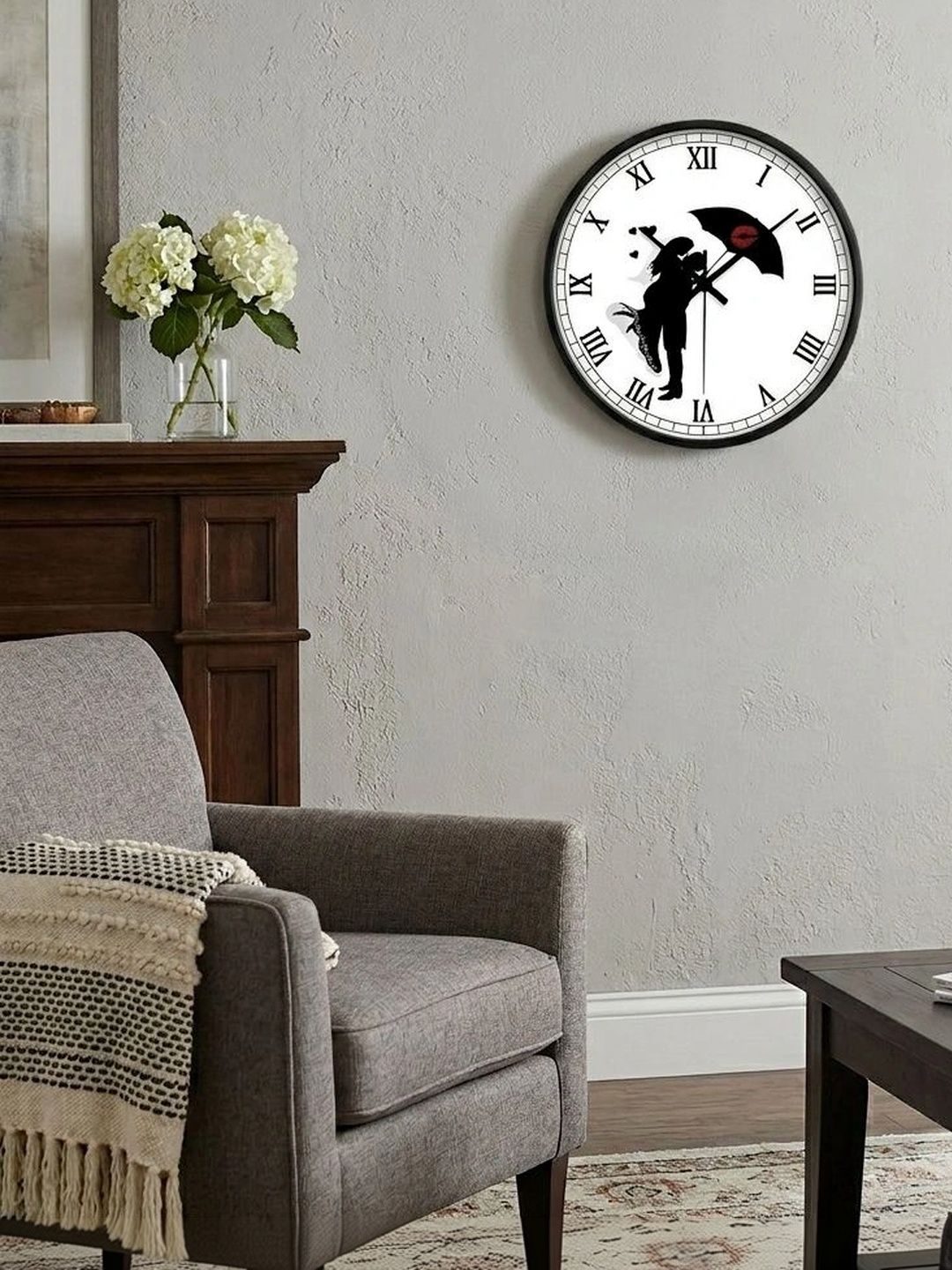 Nutts Multicoloured Printed Contemporary Wall Clock Myntra sale