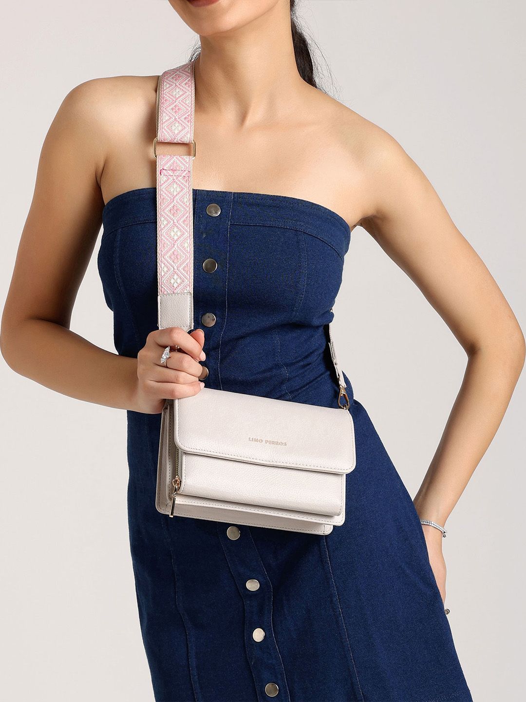 Lino Perros Structured Sling Bag Myntra sale