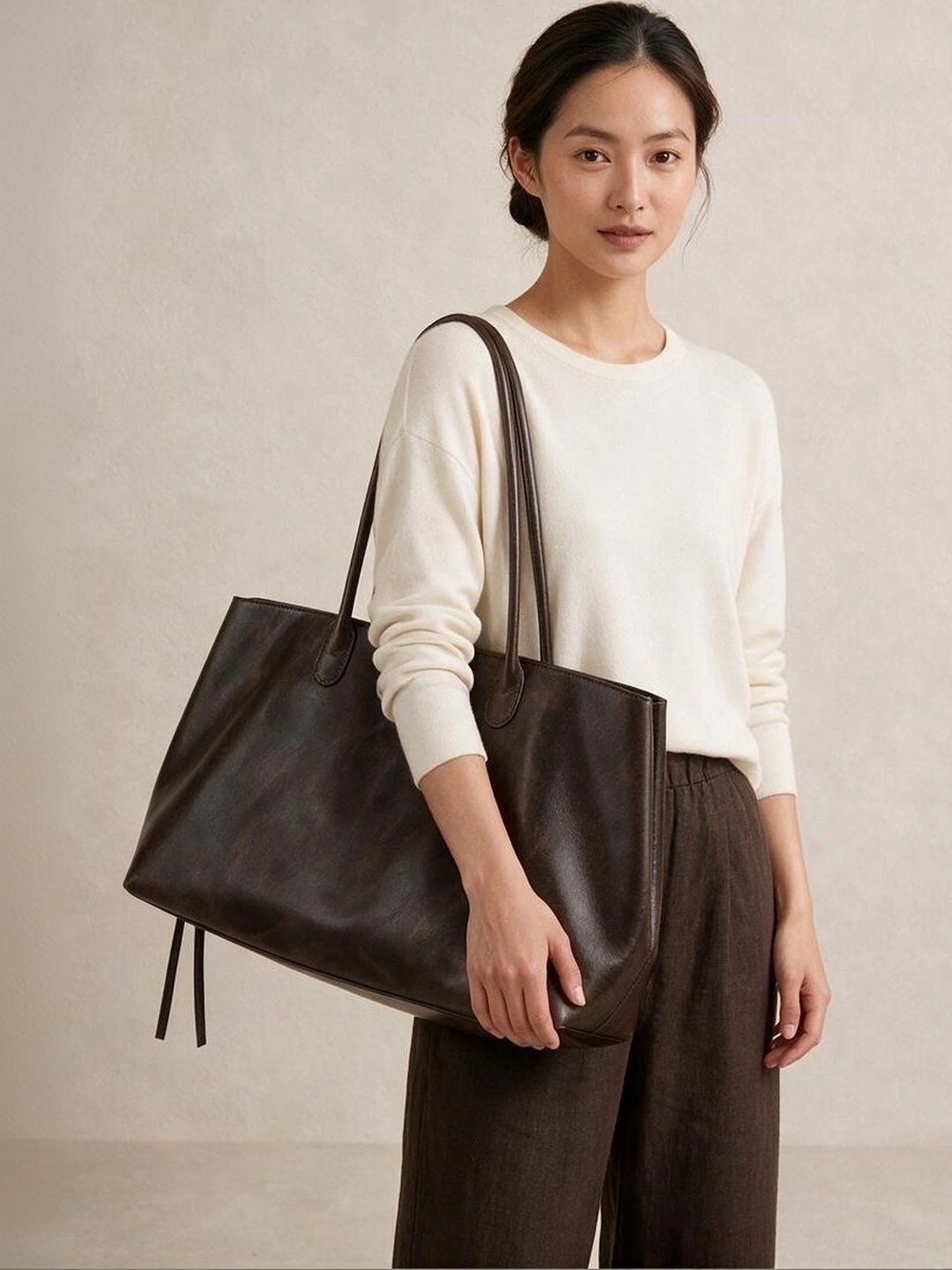StyleCast x Revolte PU Structured Tote Bag Myntra sale