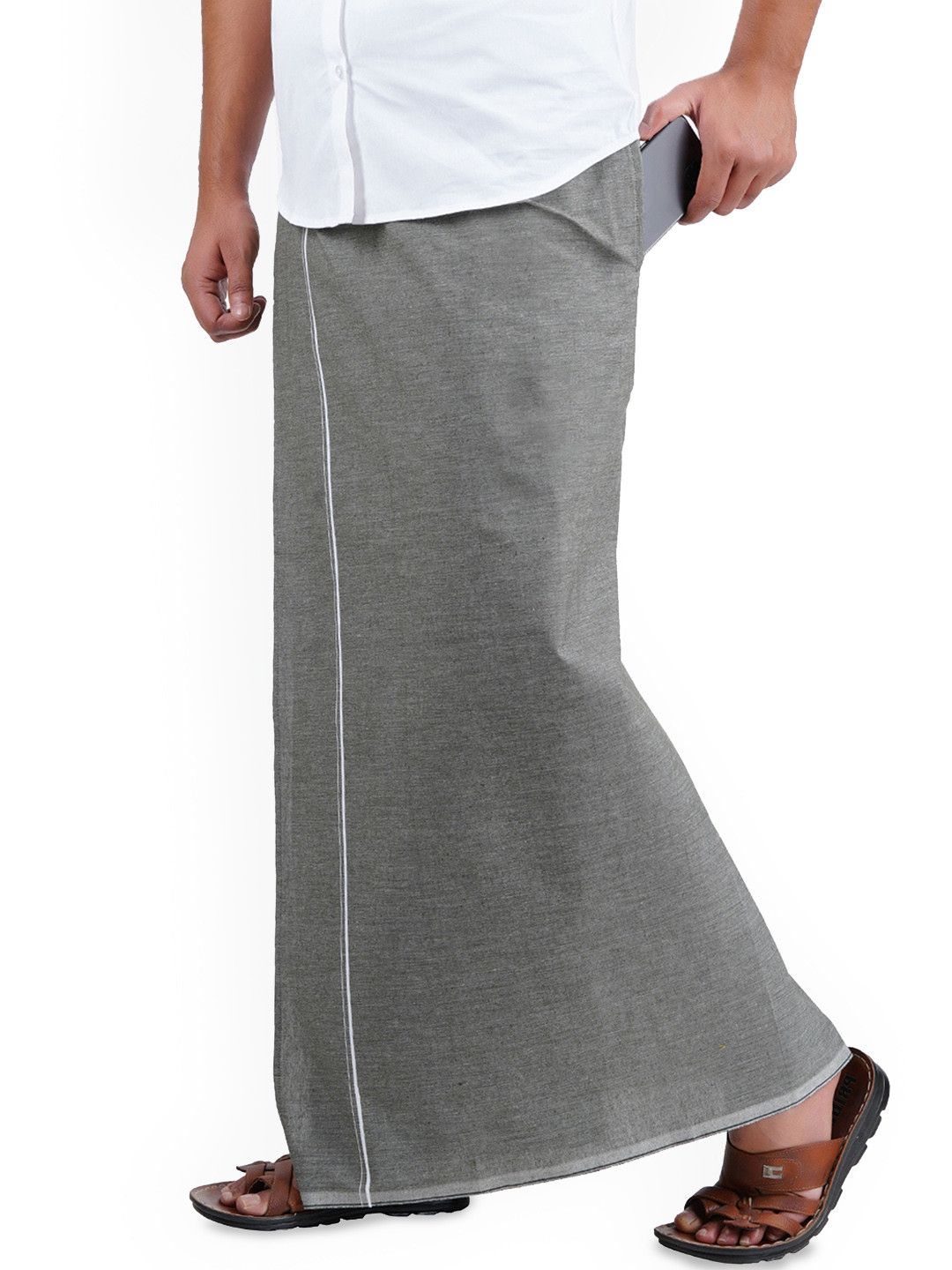 PRAKASAM COTTON PRAKASAM COTTON Men Welcro Pocket Cotton Dhotis Myntra sale